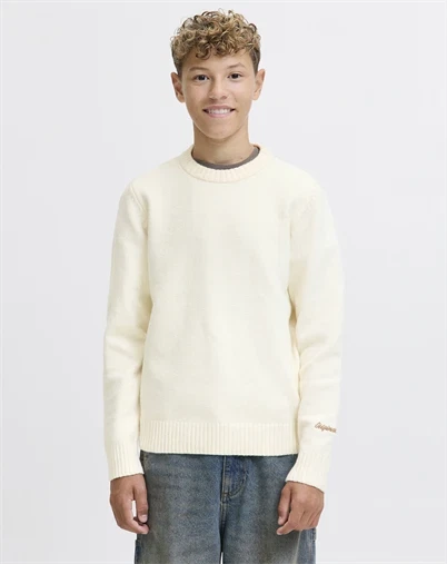 Jack & Jones Junior - JORNorrebro Crew Neck Strik - Sea Salt 